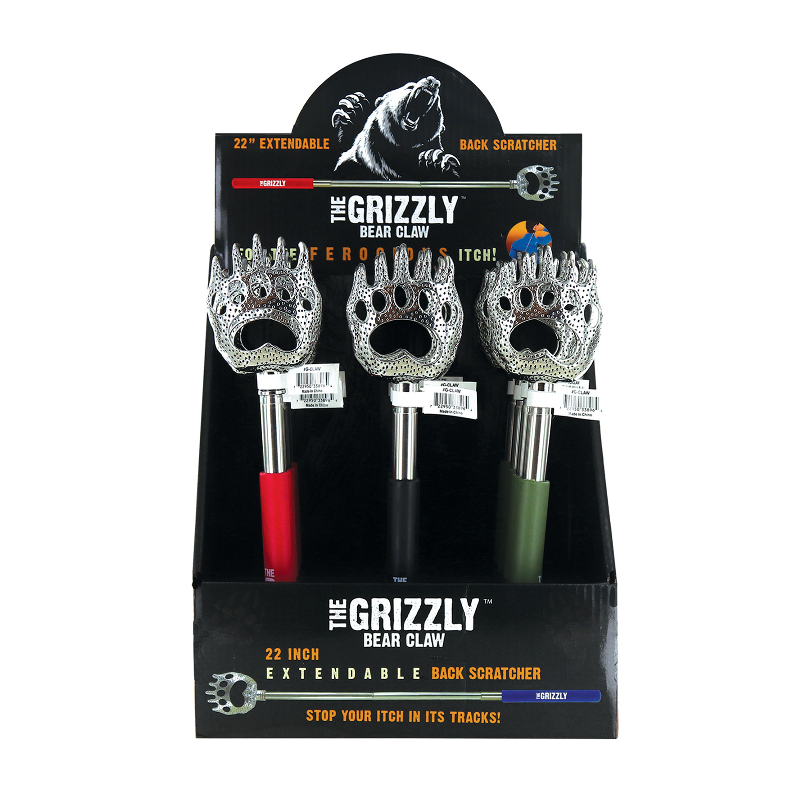 The GRIZZLY Bear Claw Extendable Back Scratcher