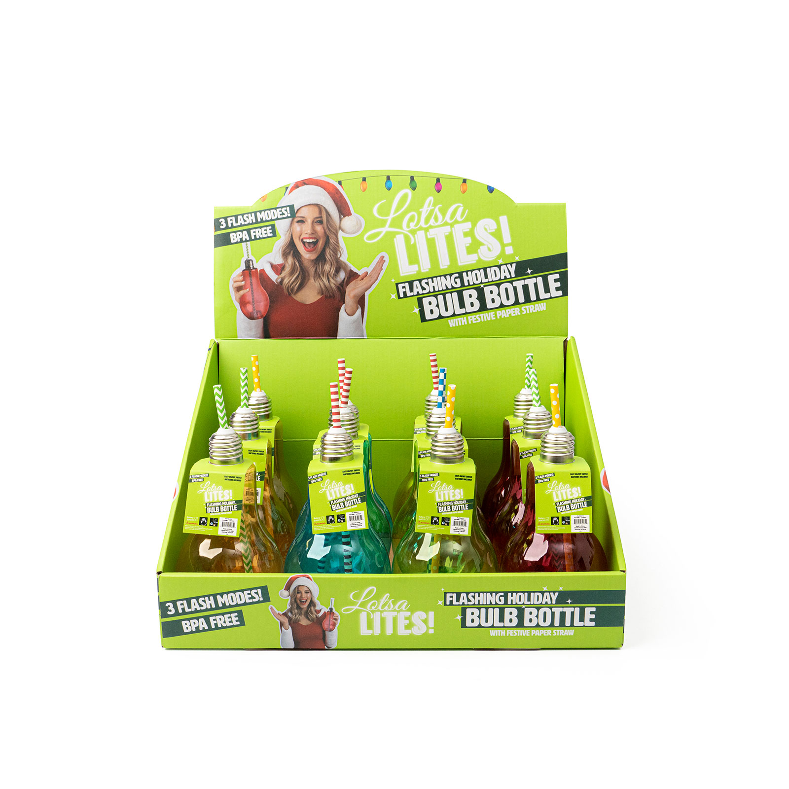 Lotsa LITES! Flashing Holiday Beverage Bulb