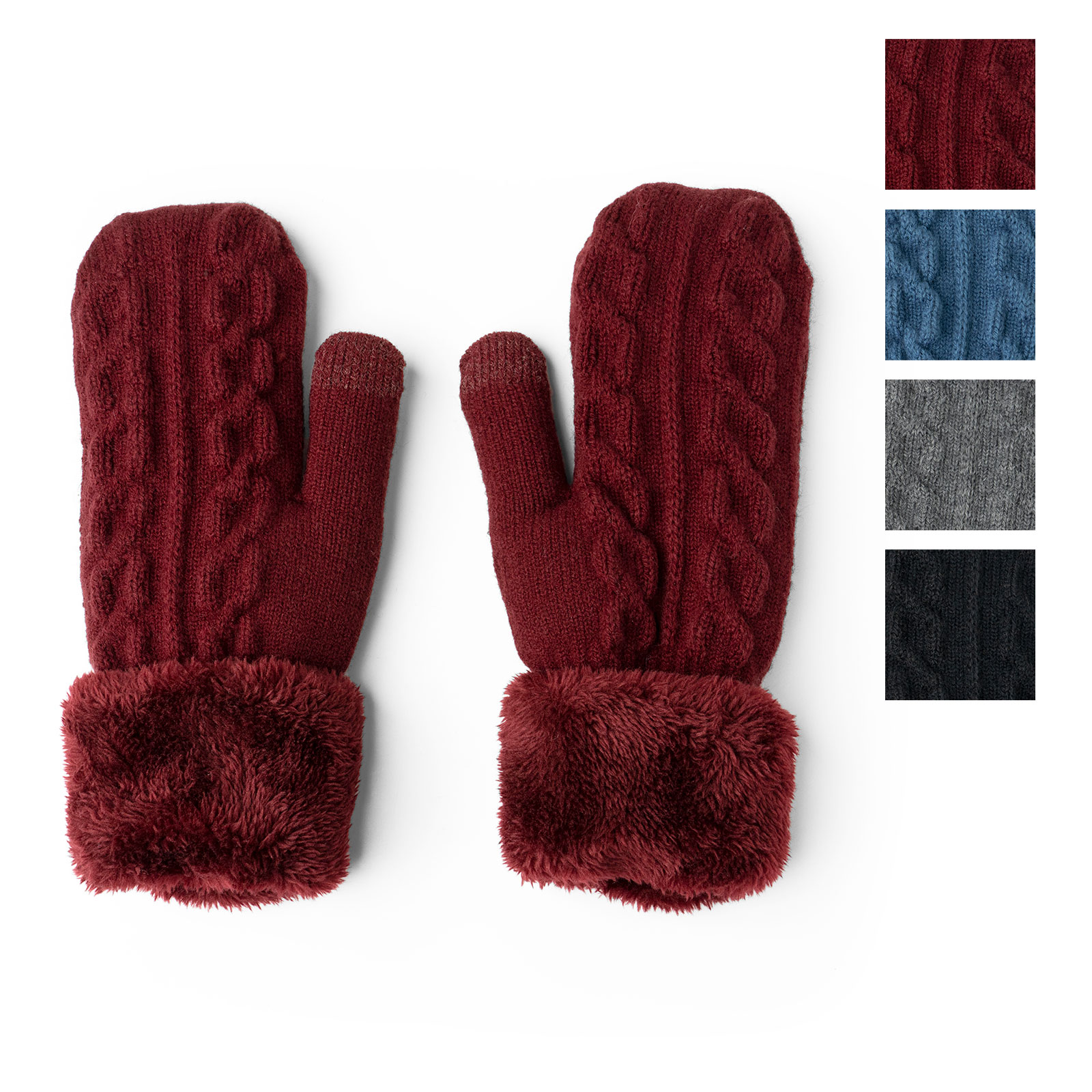 Chunky Cable Knit Mittens - Cream – North Standard