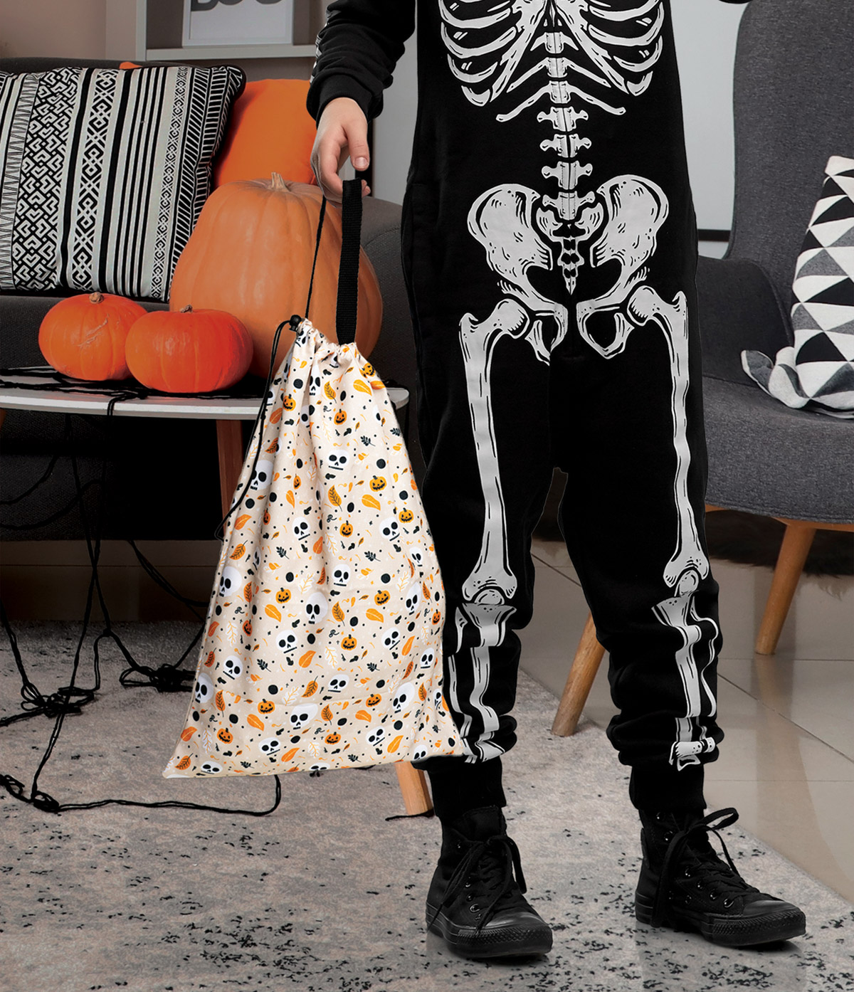 micia luxuryバック紙 ハロウィン 秋 (300×200cm) Witching Hour Classic Trick-Or-Treat Bag