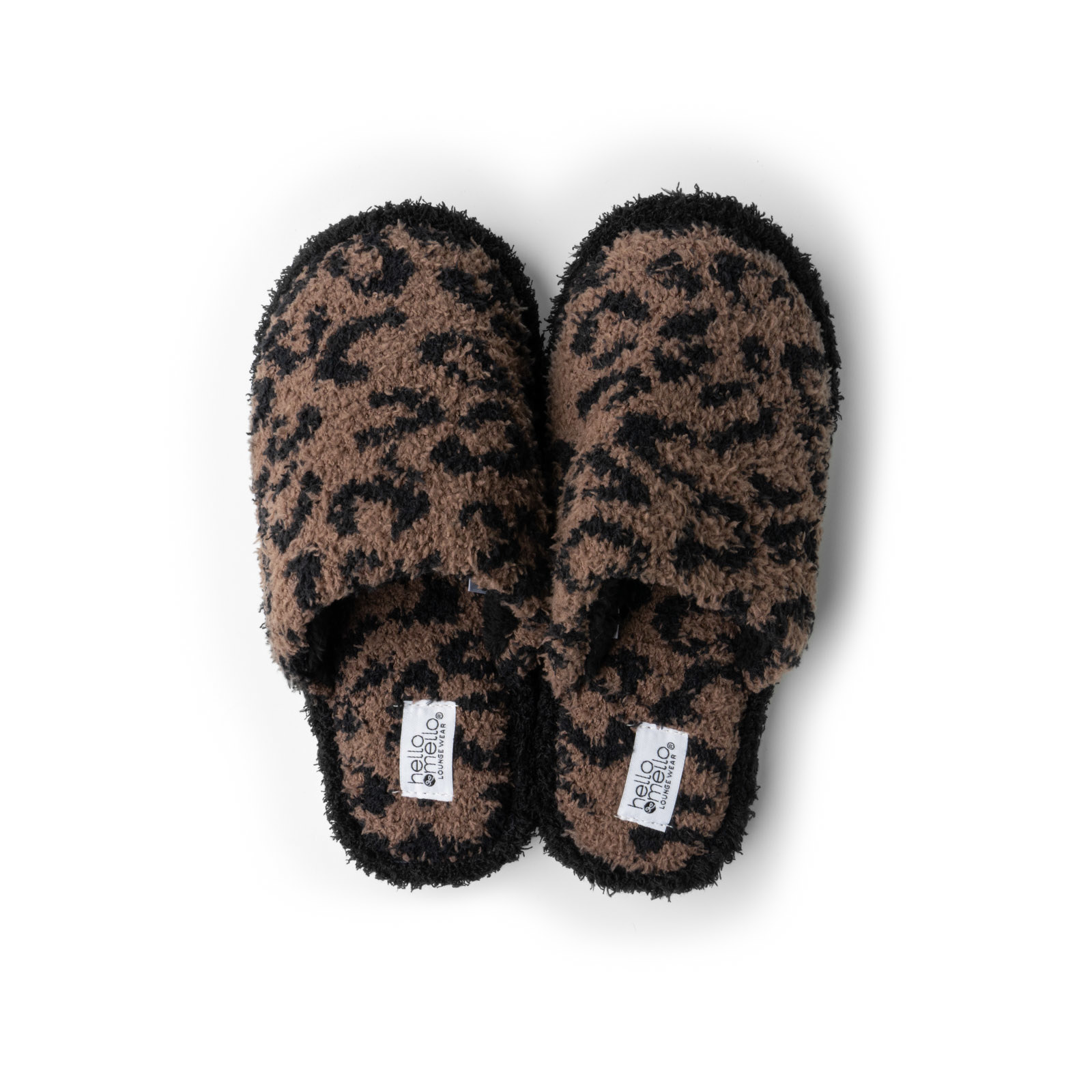 Hello Mello L/XL Mocha Cat Nap Slippers 2pc