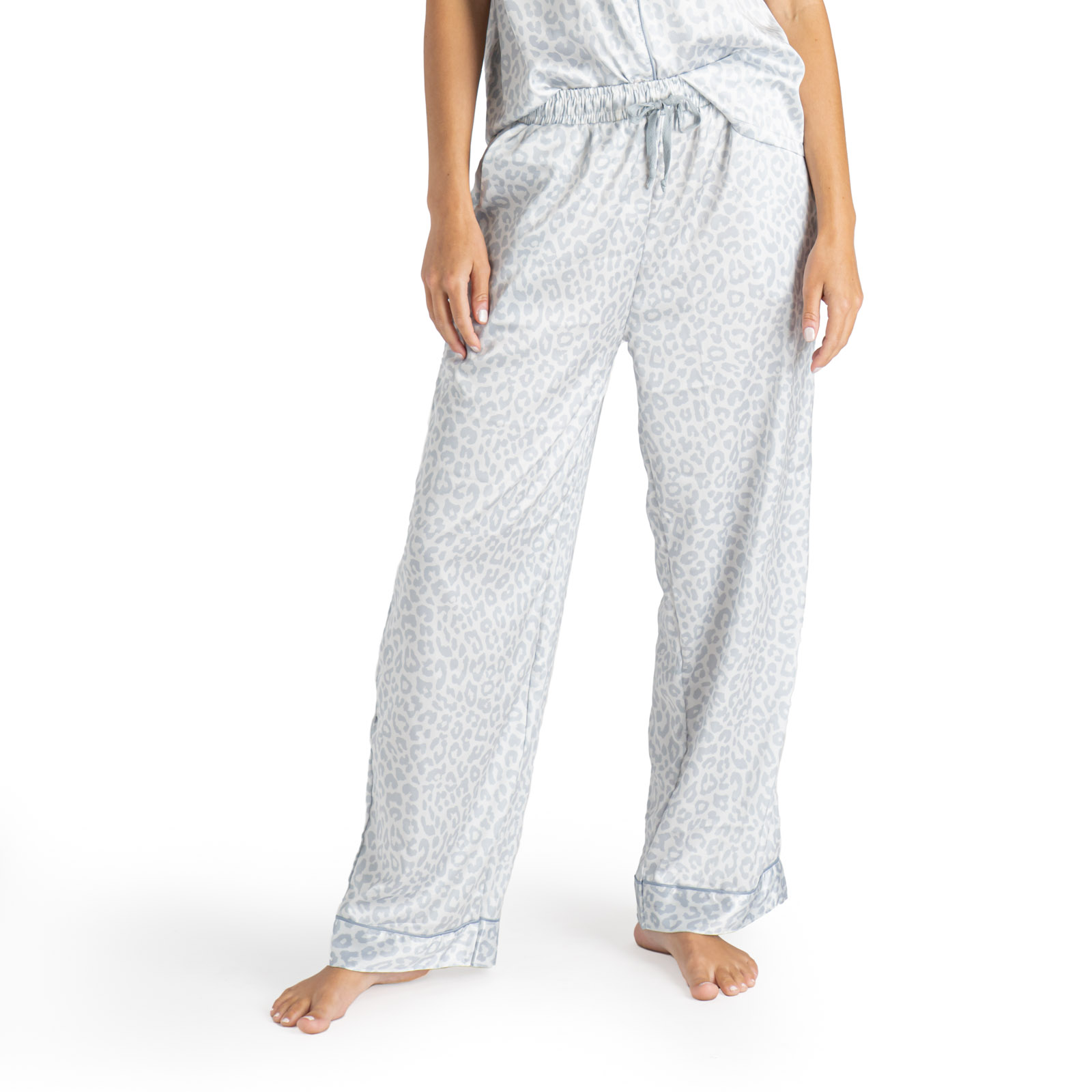 Hello Mello Feline Sleepy Beauty Sleep Satin Pajama Pants