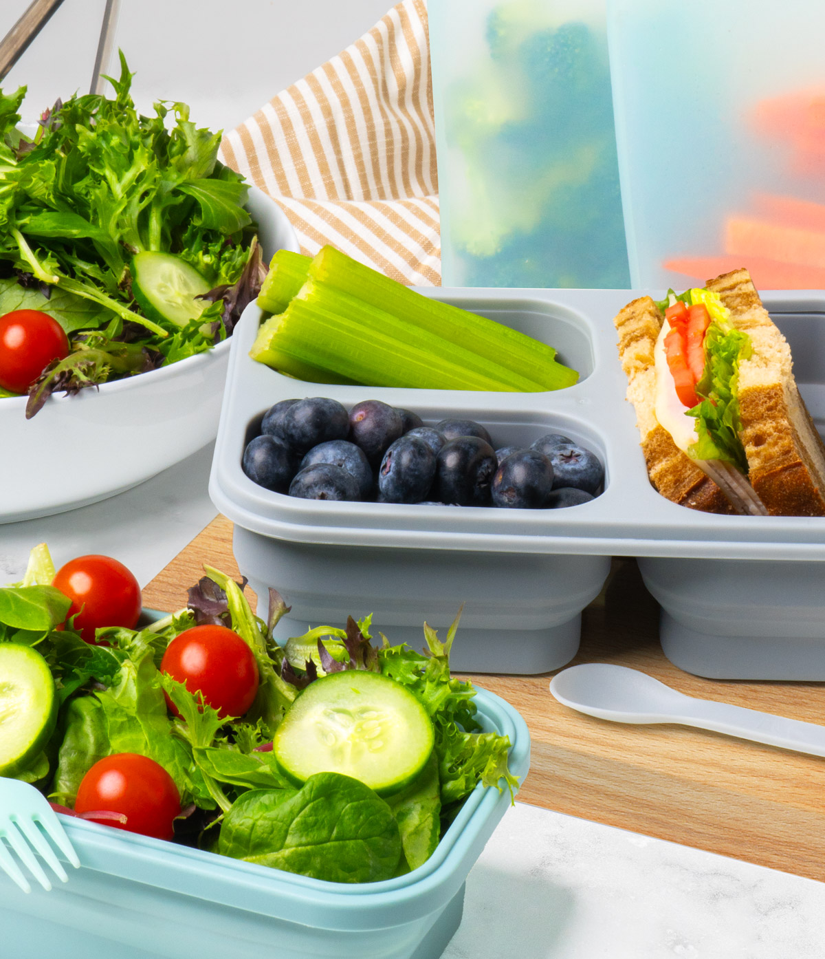 Krumbs Kitchen Collapsible Silicone Meal Prep Container