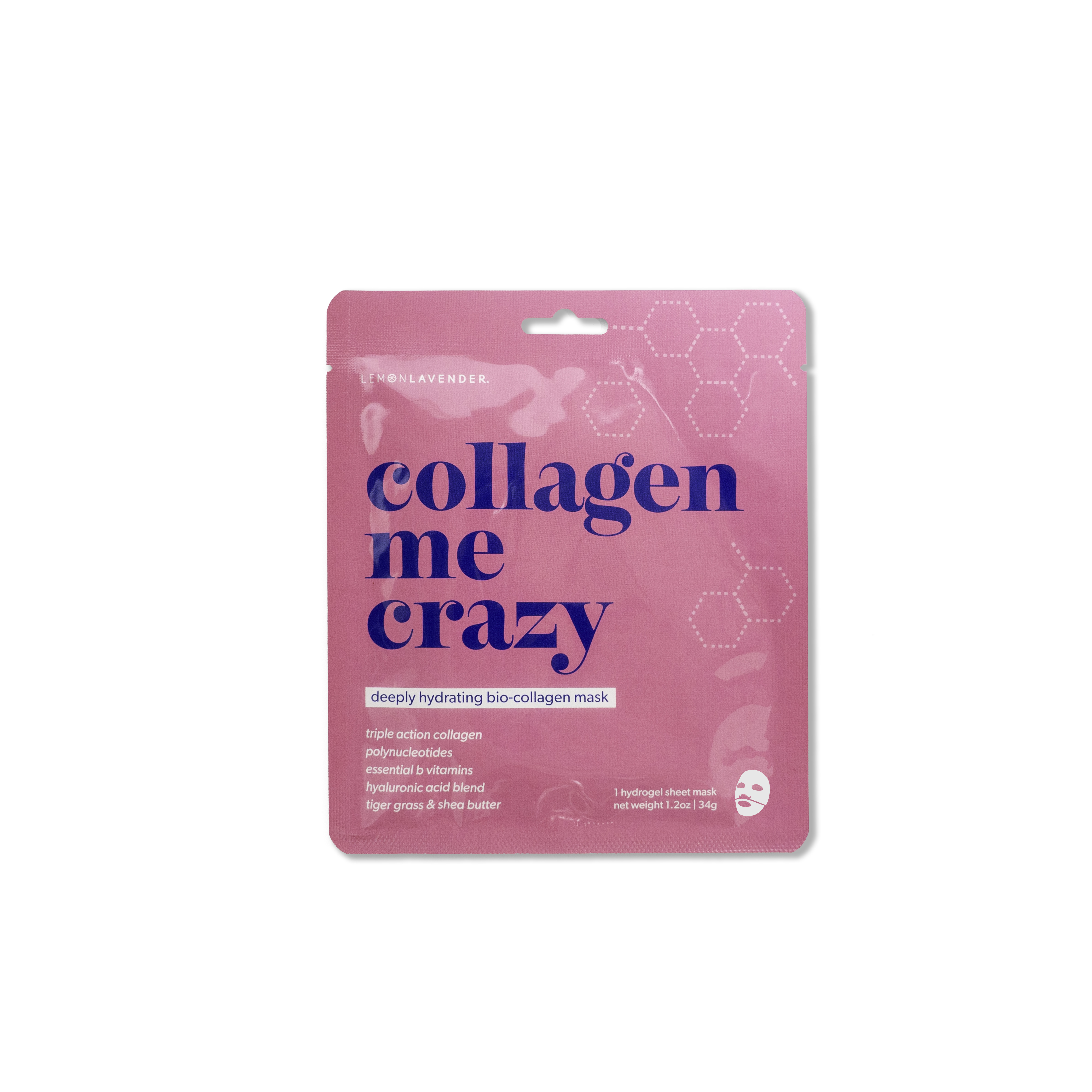【OMILOVE♡ 】Collagen Mask 6枚入り Lemon Lavender Collagen Me Crazy Bio-Collagen Face Mask