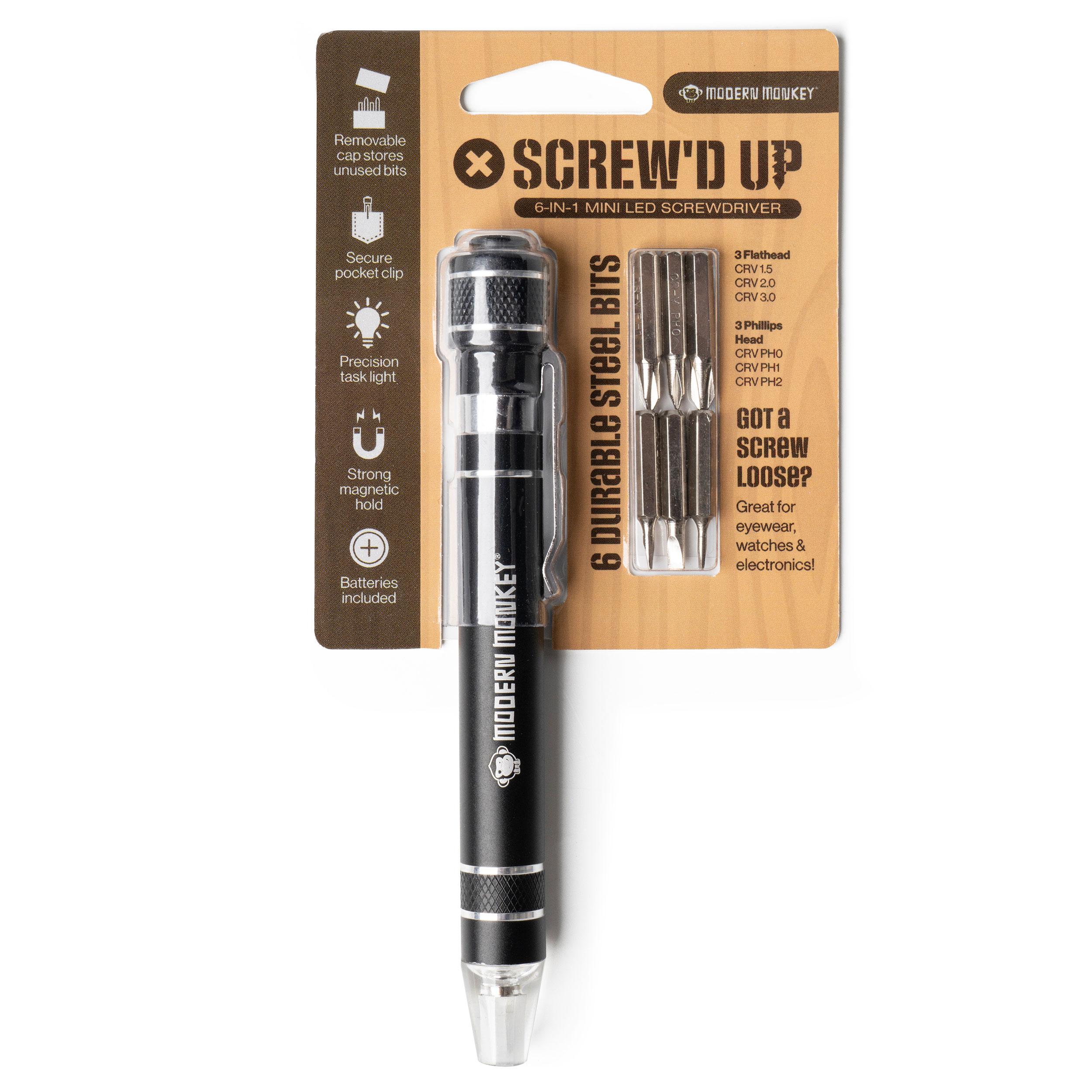 com⭐️ Modern Monkey Screwd Up 6 in 1 Screwdriver