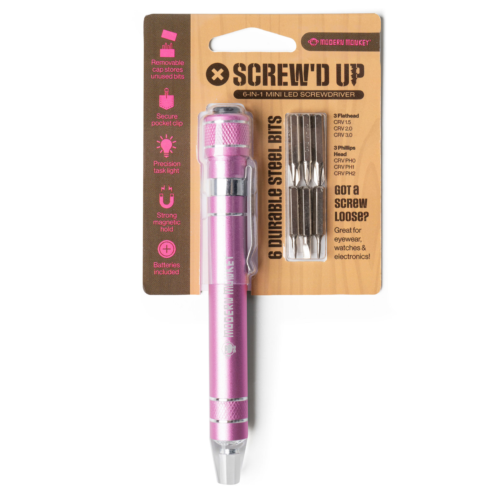 Modern Monkey Screw’d Up 6 in 1 Screwdriver